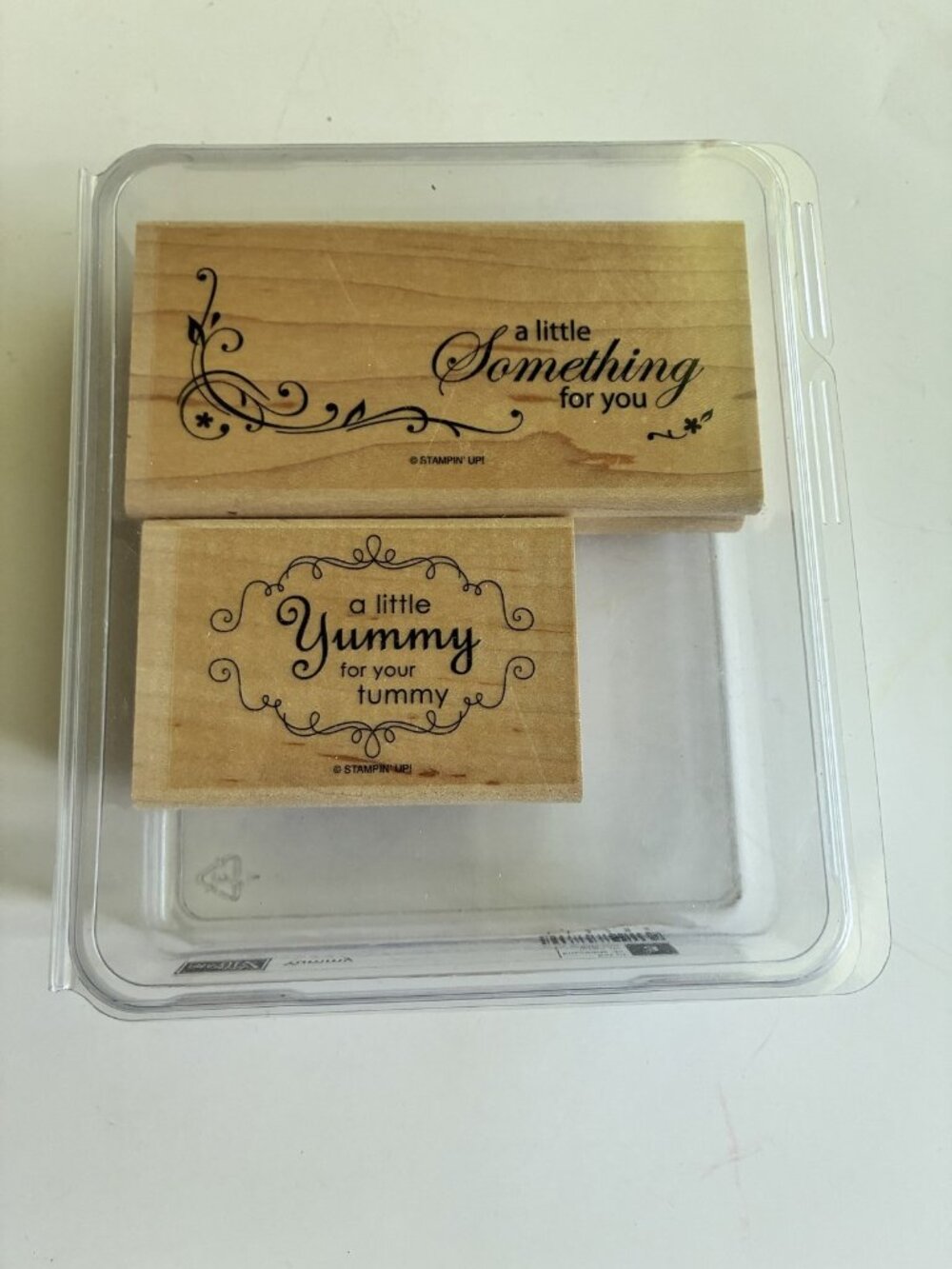 Stampin' Up! Yummy Wood Mount Stamp Set Something for you & Yummy